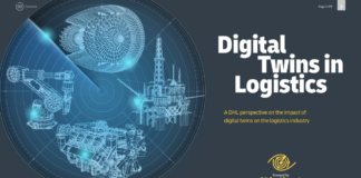 La copertina del report Digital Twins in Logistics di DHL Trend Research