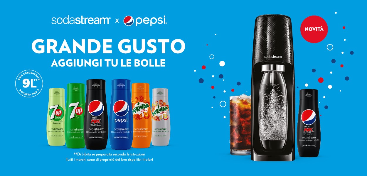 SodaStream lancia in Europa la bevanda Crea la tua PepsiCo