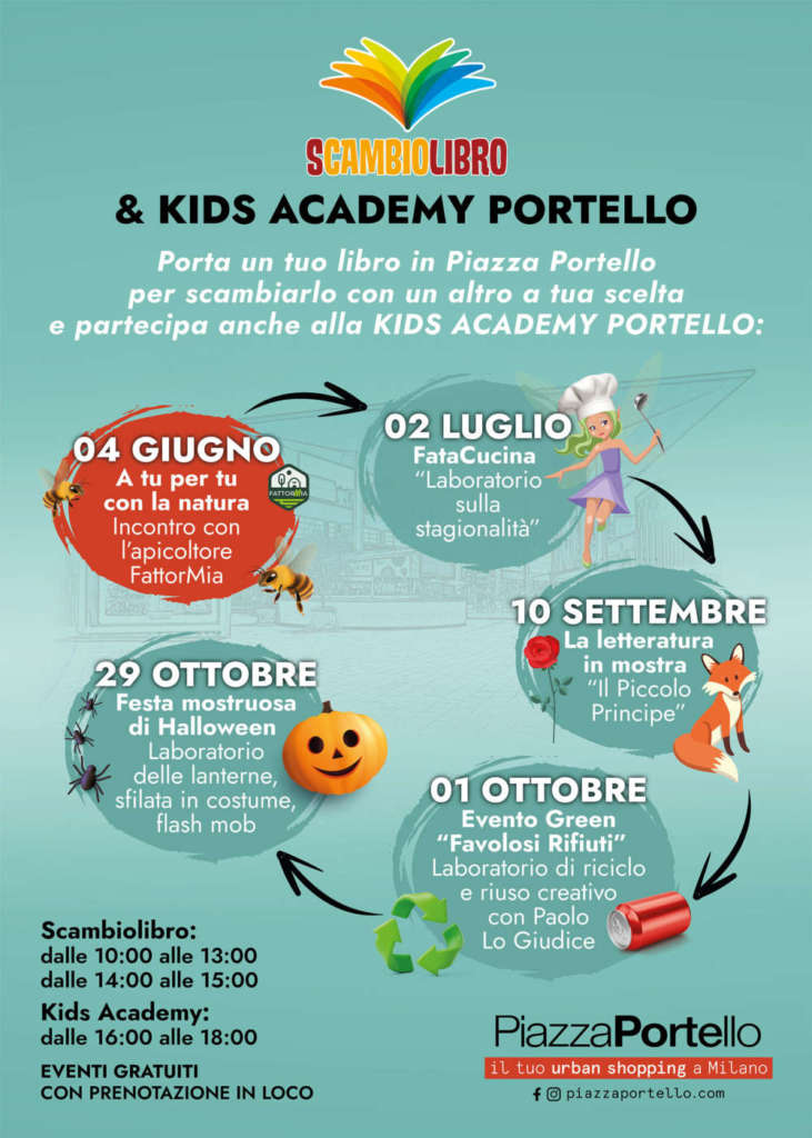 Piazza Portello, la Kids Academy incentiva alla lettura e all'ambiente